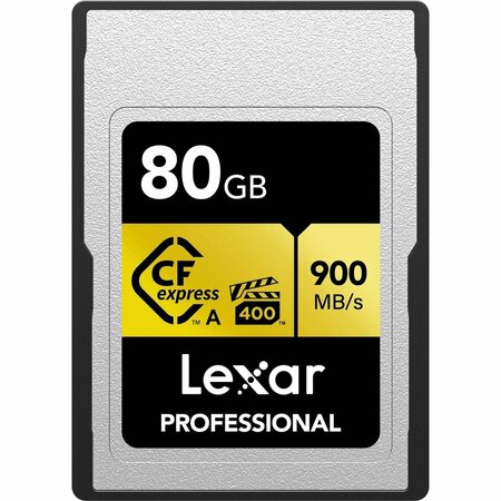 LEXAR MEDIA Lexar  80GB Professional CFexpress Type A Card - Gold Series LCAGOLD080G-RNENG